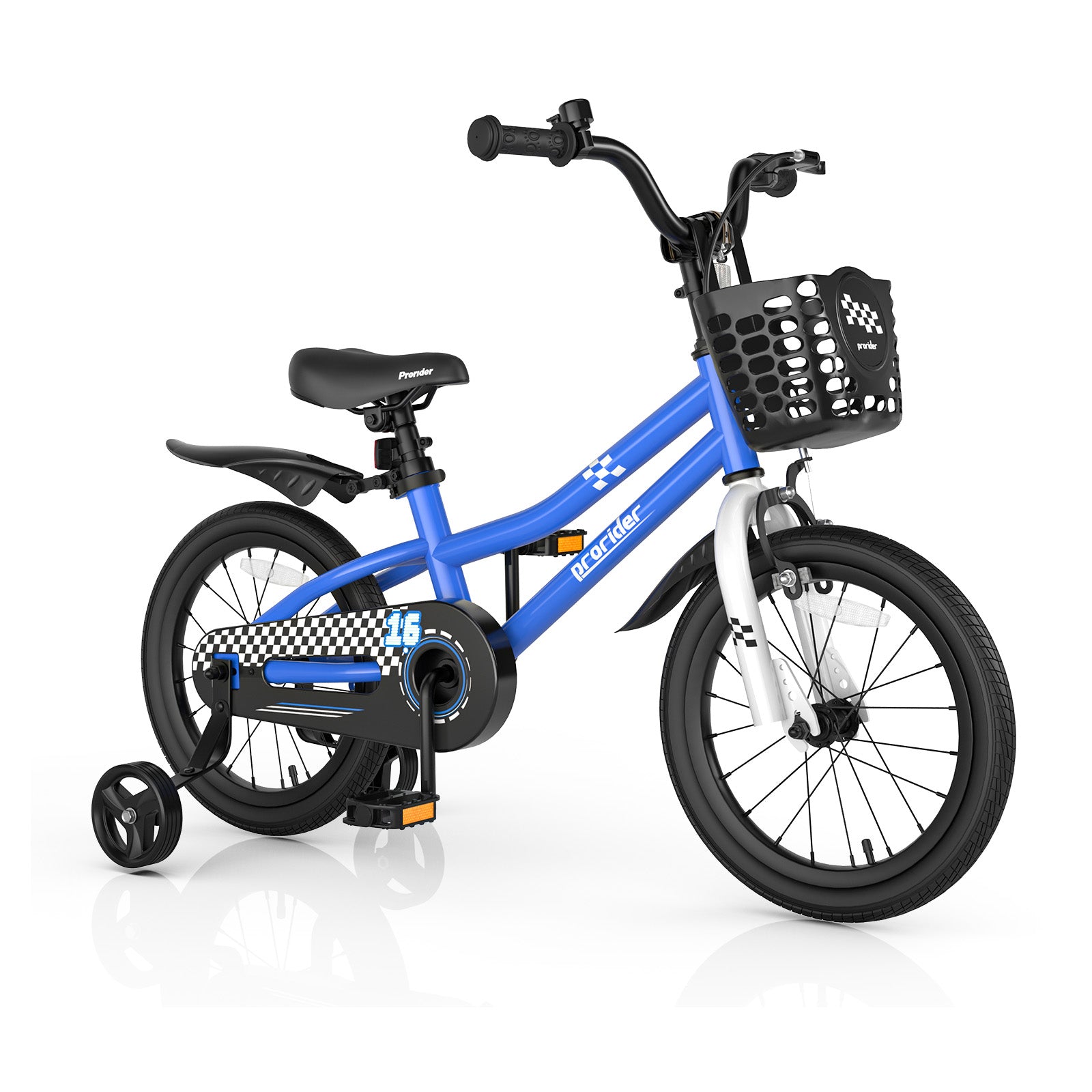 16 Inch Kids Bike, Removable Training Wheels, Navy Kids Bike Navy at Gallery Canada