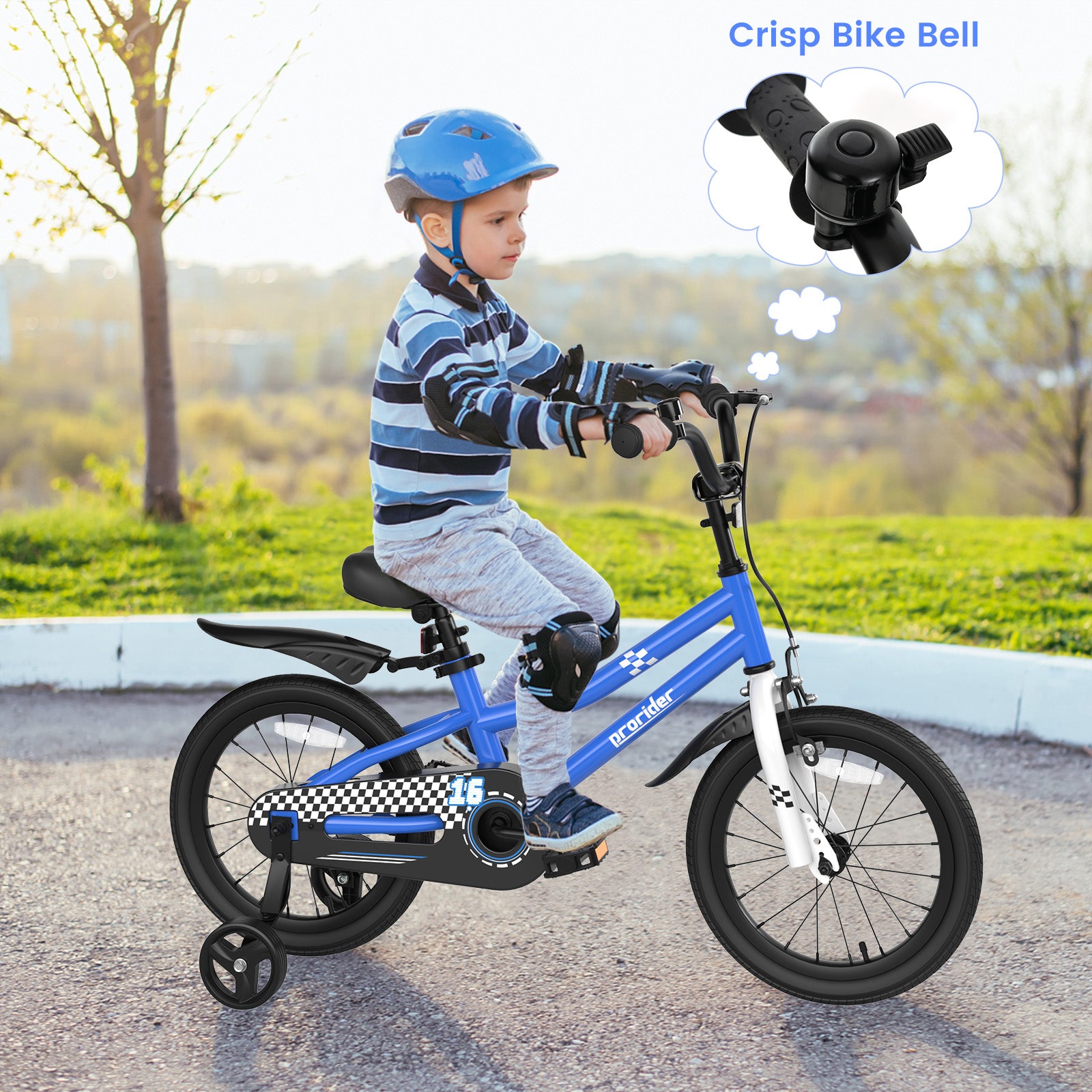 16 Inch Kids Bike with Removable Training Wheels, Navy Kids Bike at Gallery Canada