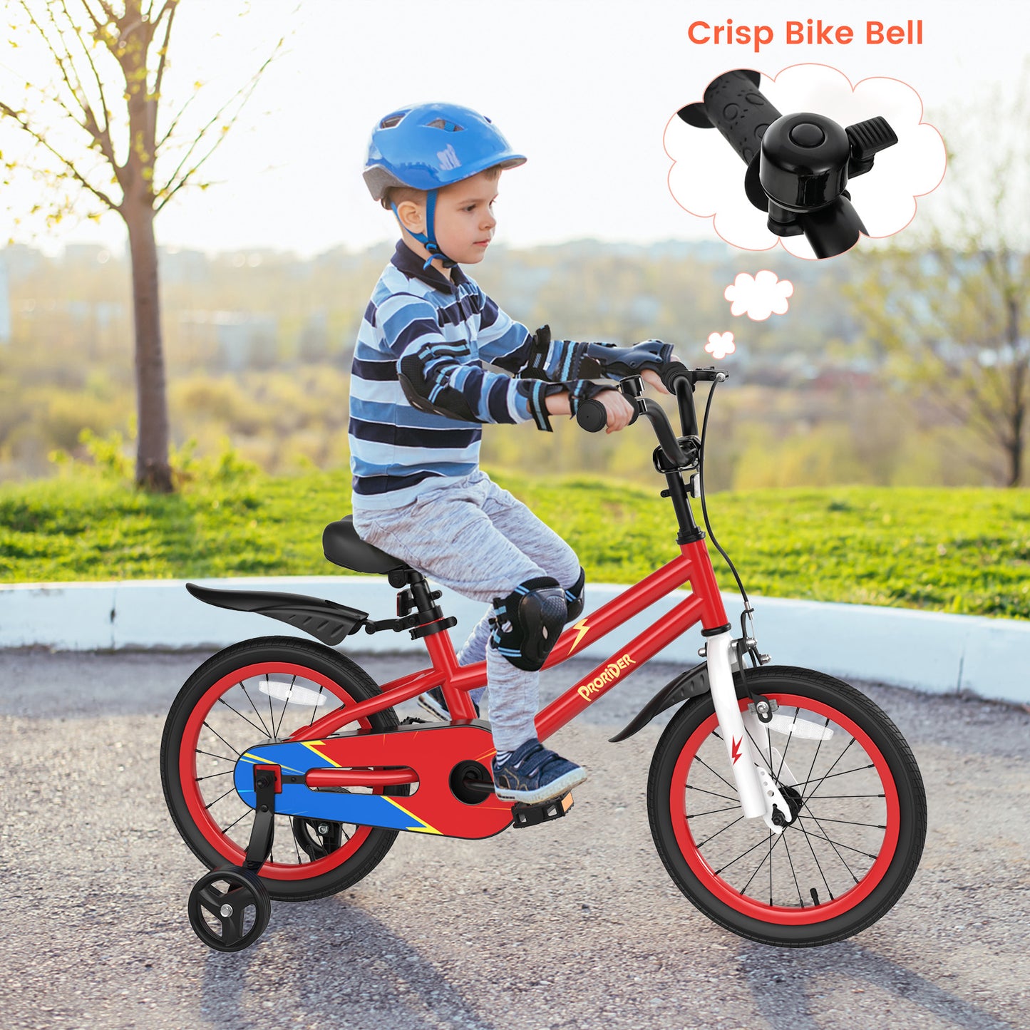 16 Inch Kids Bike with Removable Training Wheels, Red Kids Bike at Gallery Canada