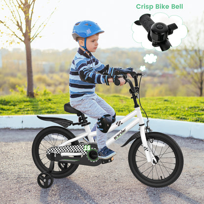 16 Inch Kids Bike with Removable Training Wheels, Black & White Kids Bike at Gallery Canada