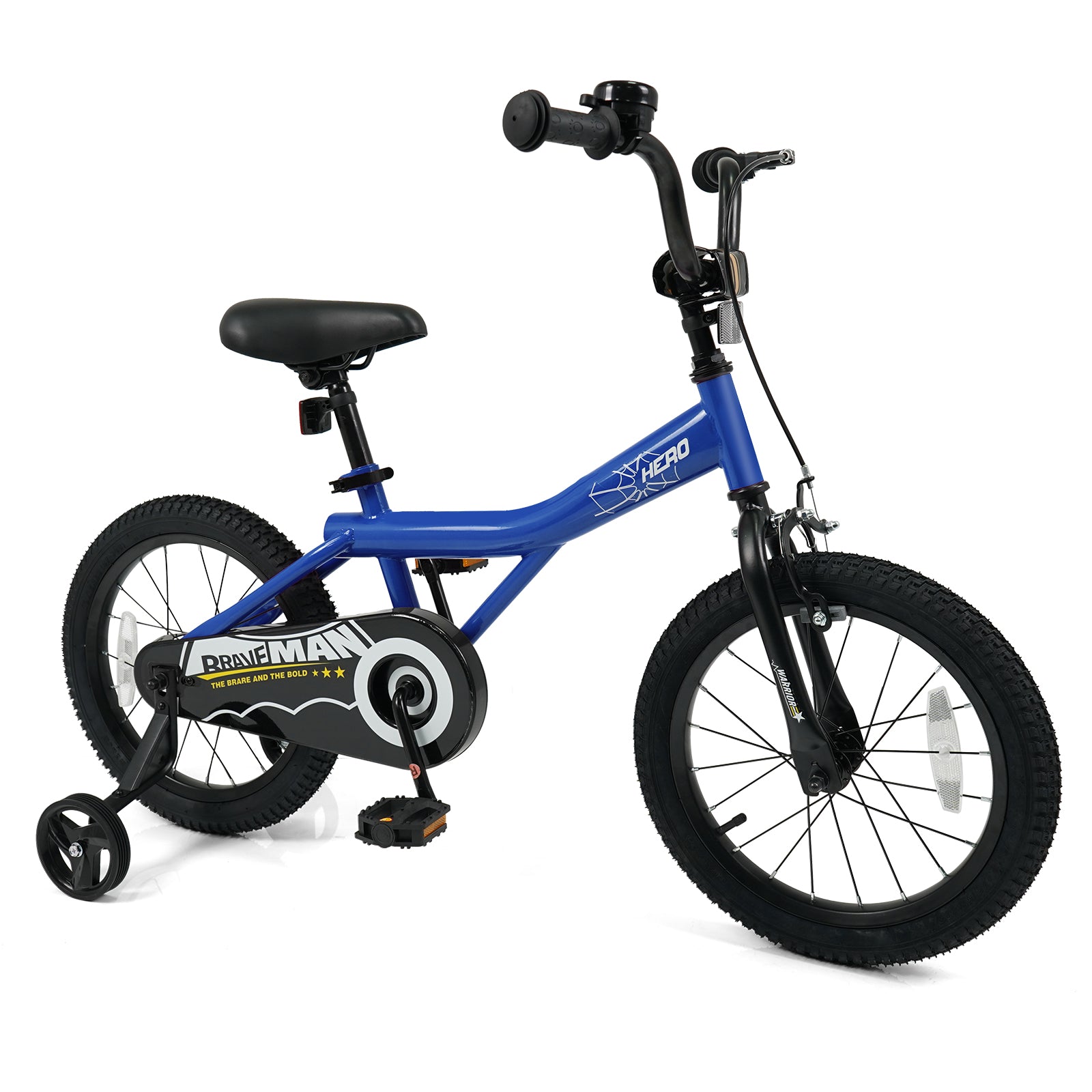 16-Inch Kids Bike with Removable Training Wheels Navy - Brave Hero, Navy Kids Bike Navy at Gallery Canada