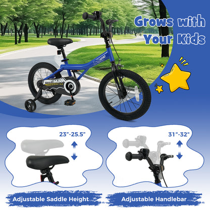 16-Inch Kids Bike with Removable Training Wheels Navy - Brave Hero, Navy Kids Bike at Gallery Canada