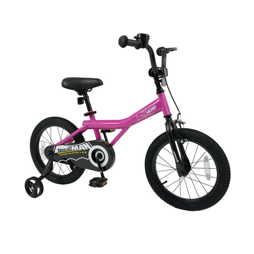 16-Inch Kids Bike, Removable Training Wheels, Brave Hero, Pink