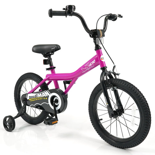 16-Inch Kids Bike, Removable Training Wheels, Brave Hero, Pink