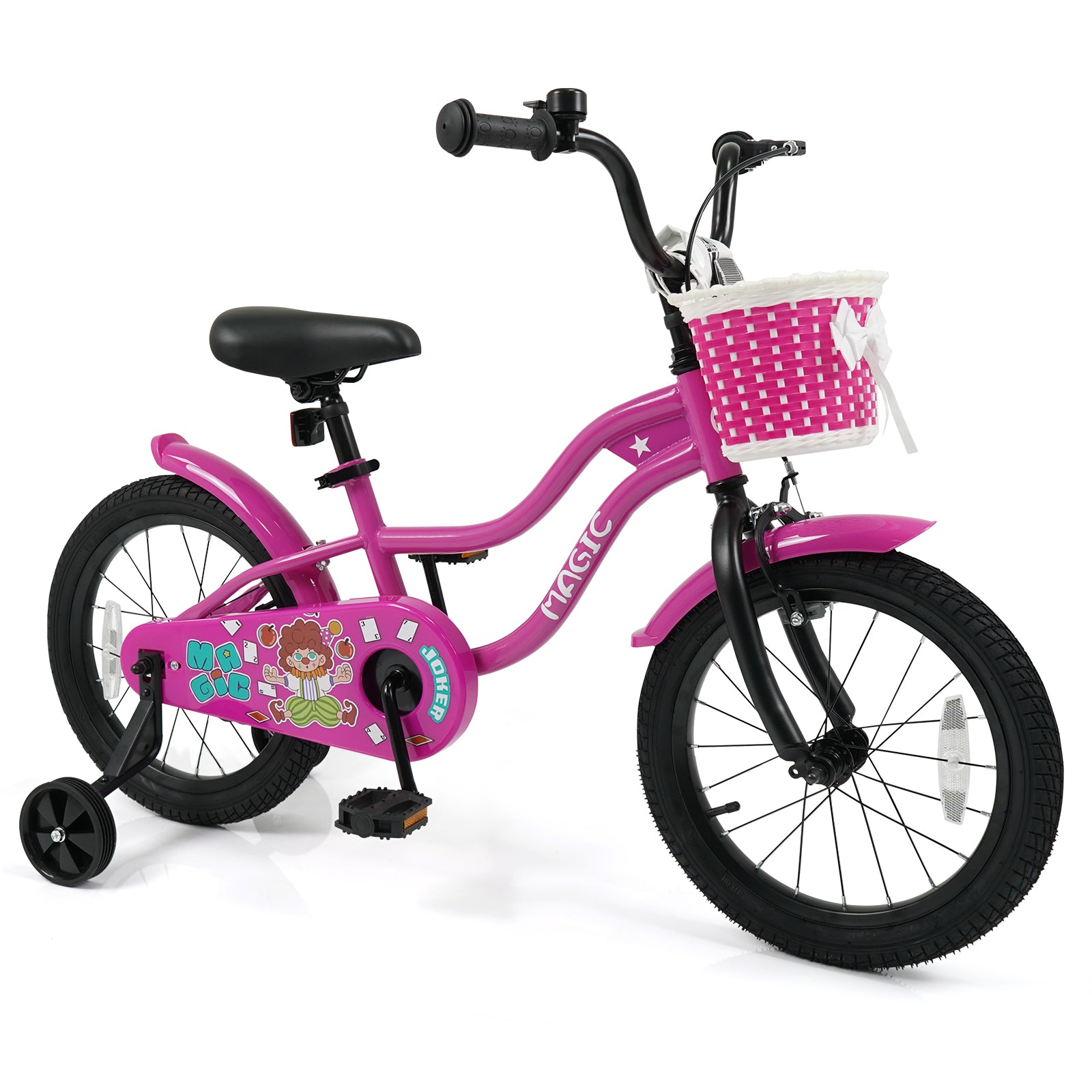 16 Inch Kids Bike with Training Wheels for Aged 4-7 Years Old - Magic Rose, Rose Red Kids Bike Rose Red at Gallery Canada