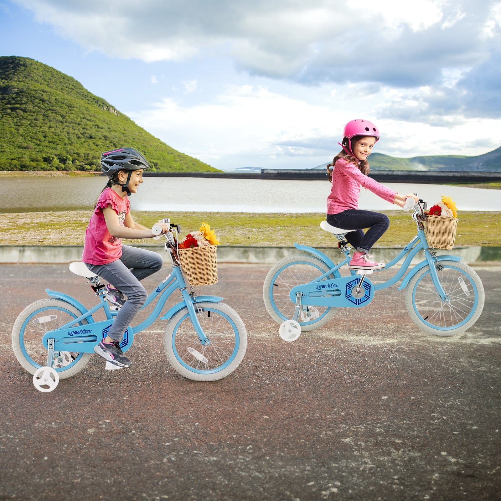 16-Inch Kids Bike With Training Wheels, Adjustable Seat, Blue Kids Bike at Gallery Canada