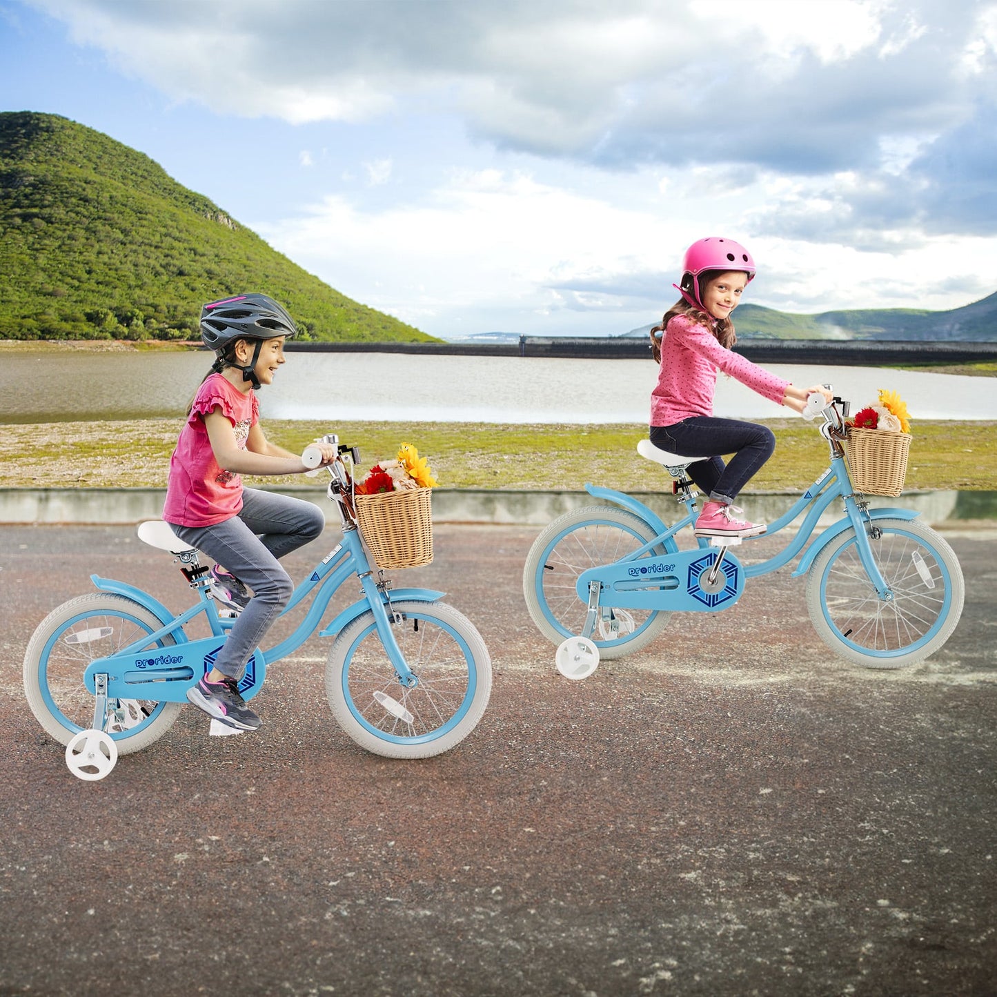 16-Inch Kids Bike With Training Wheels, Adjustable Seat, Blue Kids Bike at Gallery Canada