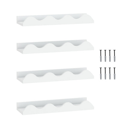 16 Inch Kids Bookshelf Set of 4 Floating Nursery Book Shelves for Decoration Book Toy Storage, White Bookcases White at Gallery Canada
