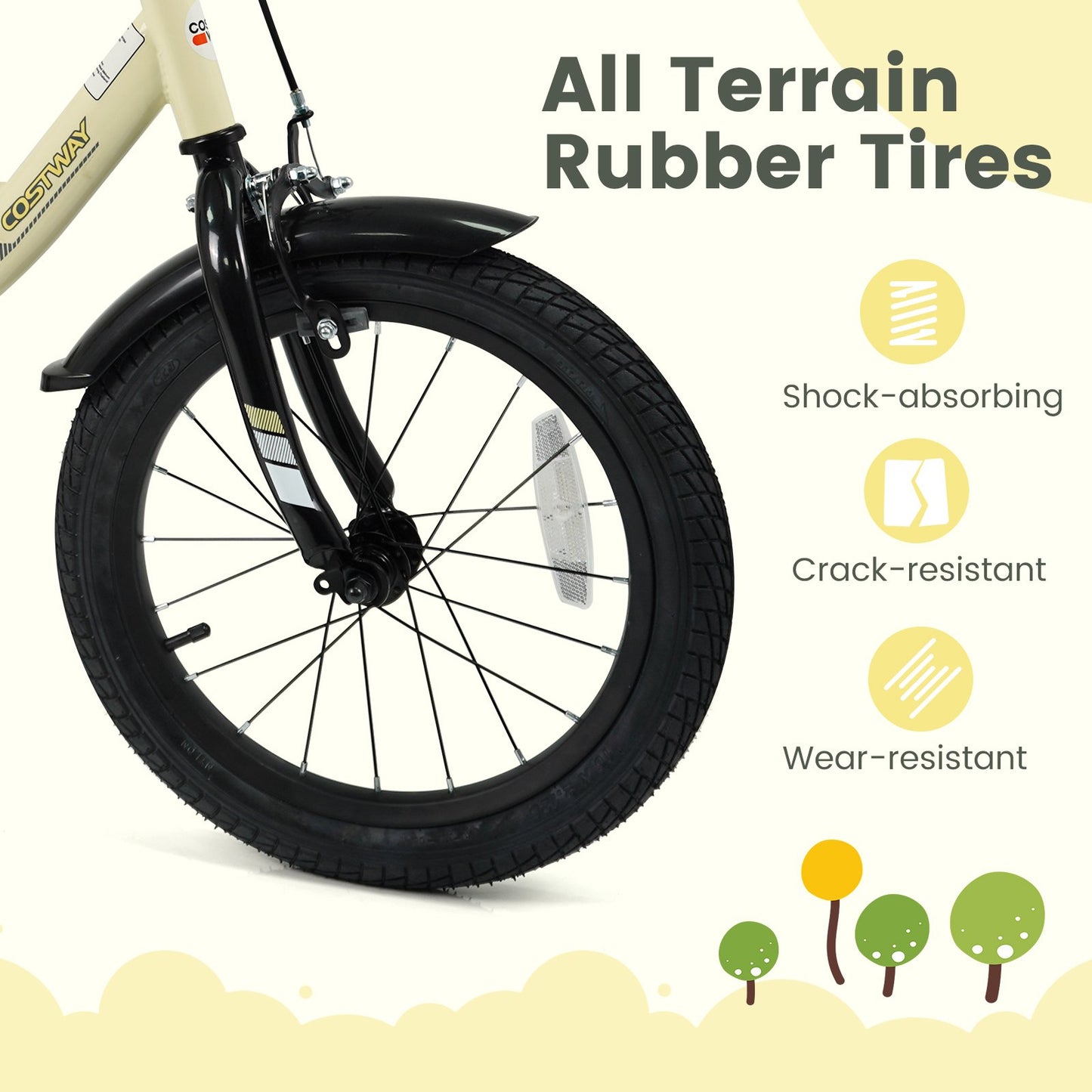 16 Inches Kids Bike Sport Bicycle with Removable Training Wheels Kids Bike at Gallery Canada