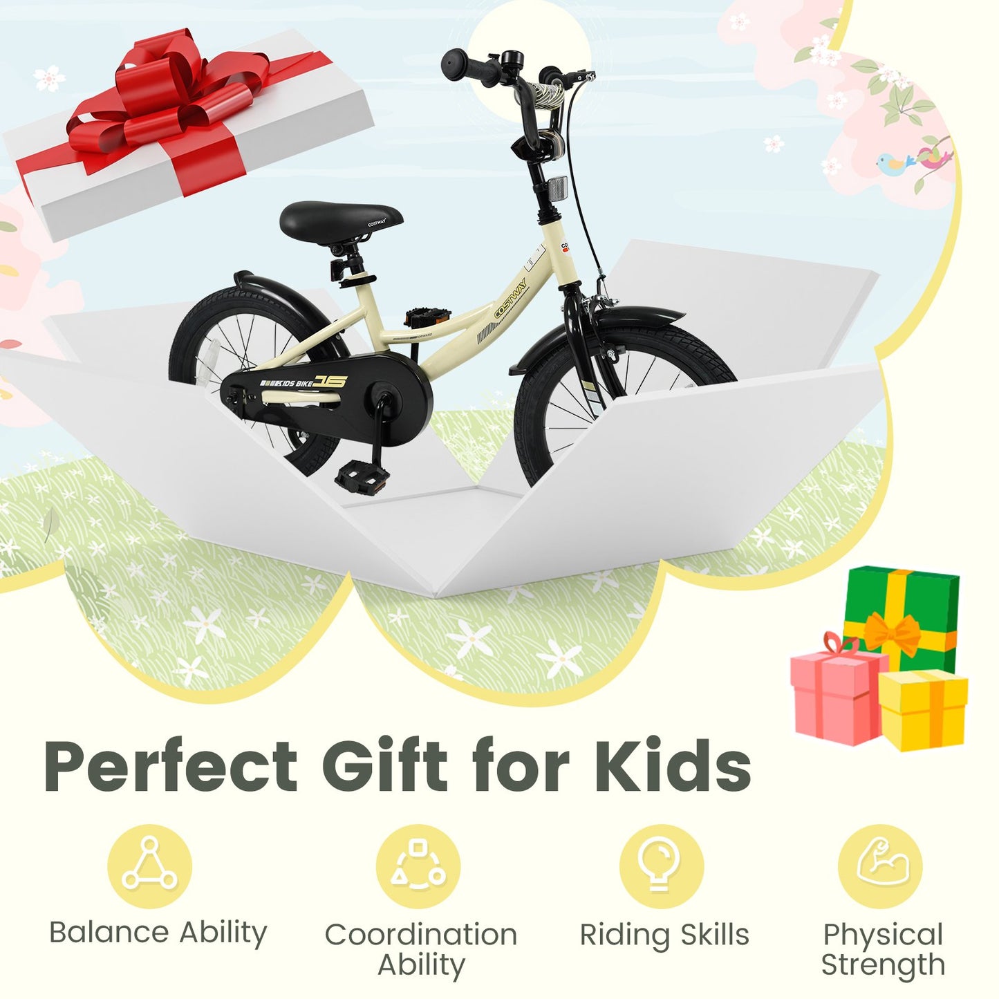 16 Inches Kids Bike Sport Bicycle with Removable Training Wheels Kids Bike at Gallery Canada