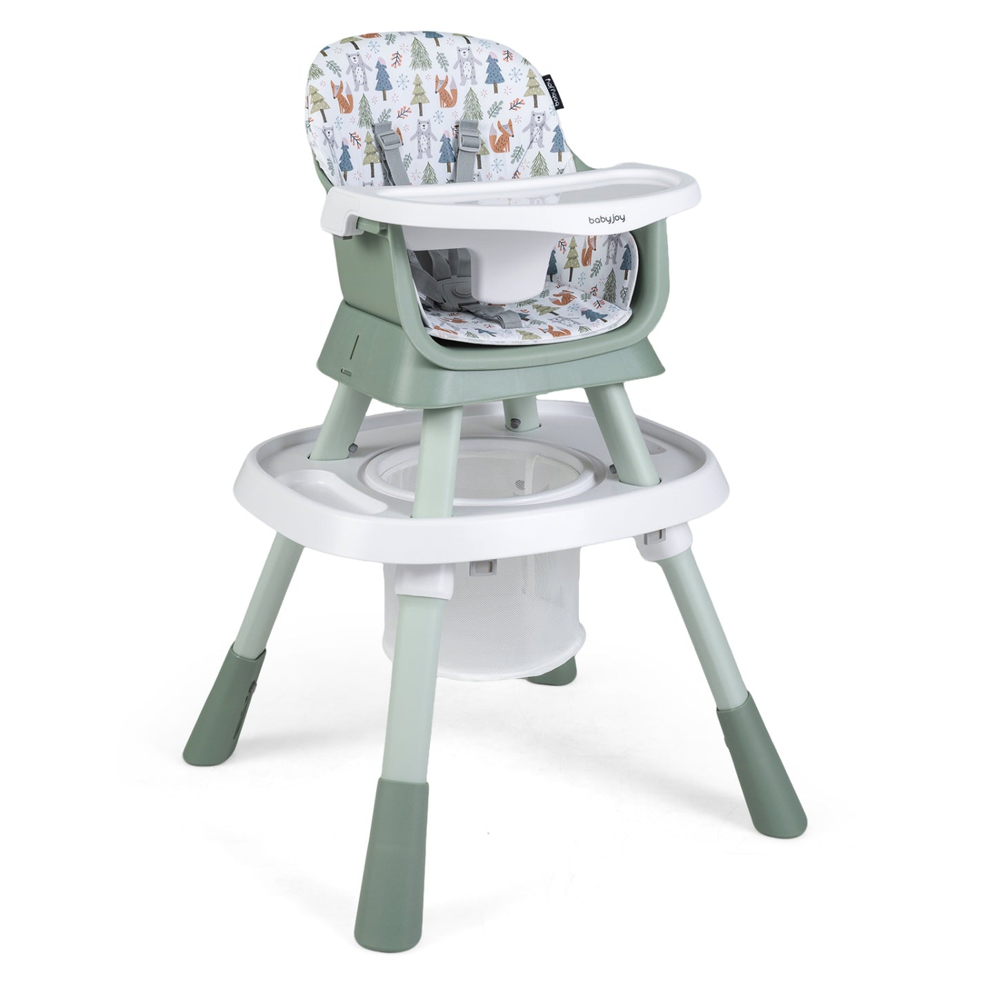 16-In-1 Baby High Chair, Booster Seat, Activity Center, Light Green