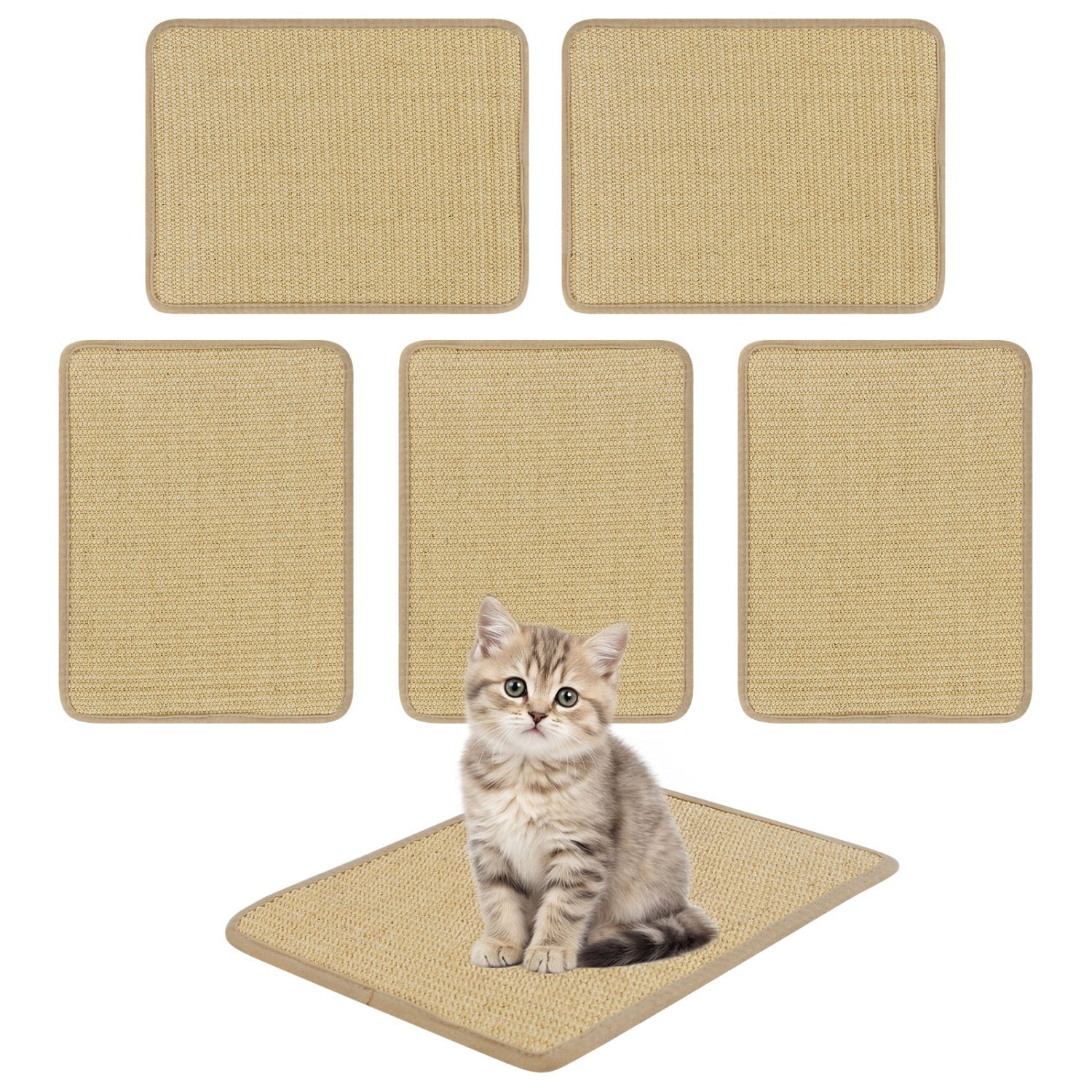 16 x 12 Inch 6-Piece Cat Scratcher Mat Set Cat Trees Condos & Scratchers at Gallery Canada