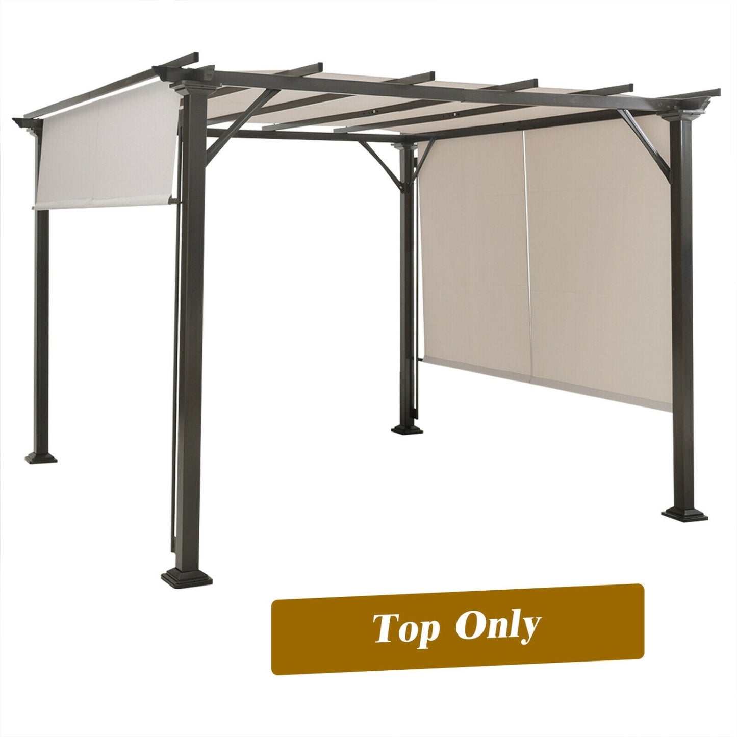 16' x 4' 2Pcs Replacement Canopy, Pergola Sun Awning, Beige Gazebos at Gallery Canada