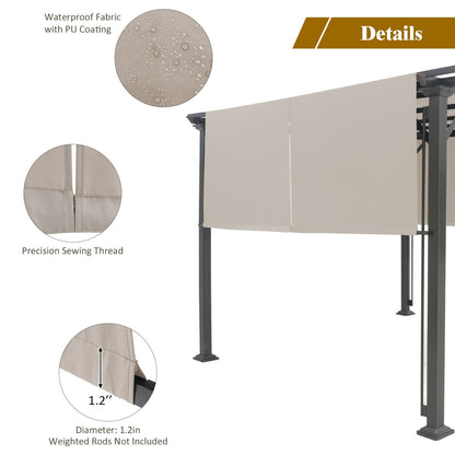 16' x 4' 2Pcs Replacement Canopy, Pergola Sun Awning, Beige Gazebos at Gallery Canada