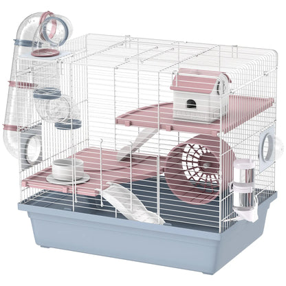 3-Tier Hamster Cage With Exercise Wheel, Food Bowl, Water Bottle Hamster Cages Blue at Gallery Canada