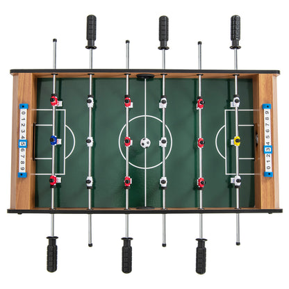 27 Inch Foosball Table, Mini Tabletop Soccer Game, Brown Game Room at Gallery Canada