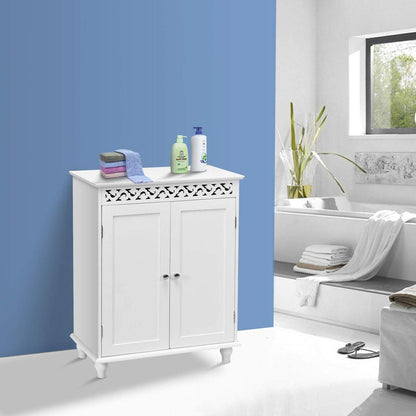 White Wooden 2-Door Storage Cabinet Cupboard, White Floor Cabinets at Gallery Canada