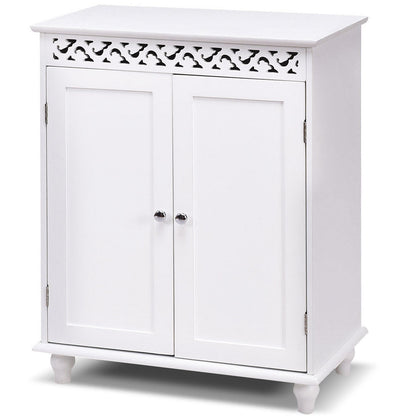 White Wooden 2-Door Storage Cabinet Cupboard, White Floor Cabinets at Gallery Canada