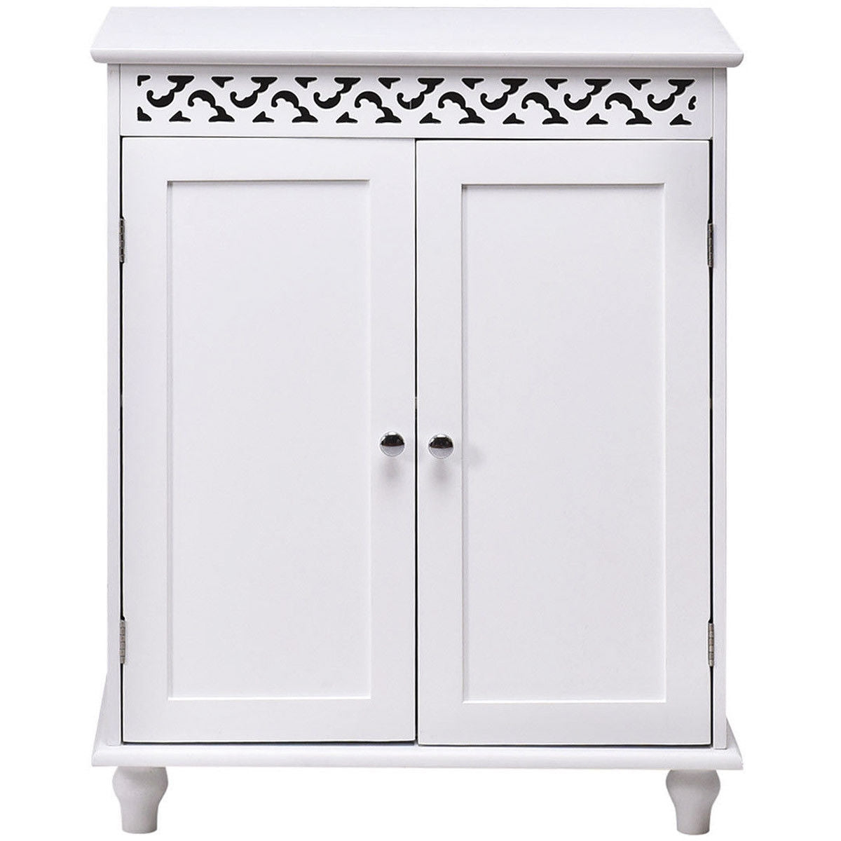 White Wooden 2-Door Storage Cabinet Cupboard, White Floor Cabinets at Gallery Canada