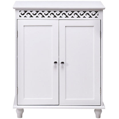 White Wooden 2-Door Storage Cabinet Cupboard, White Floor Cabinets at Gallery Canada