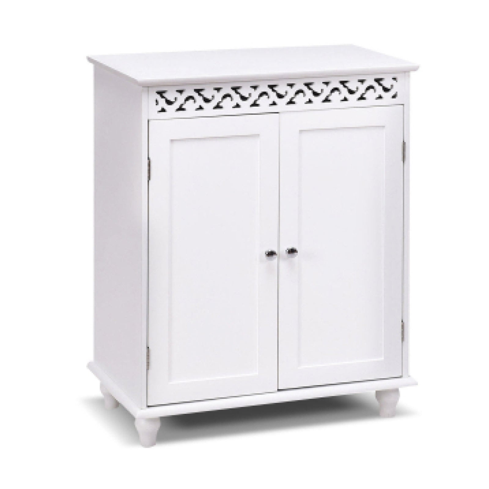 White Wooden 2-Door Storage Cabinet Cupboard, White Floor Cabinets White at Gallery Canada