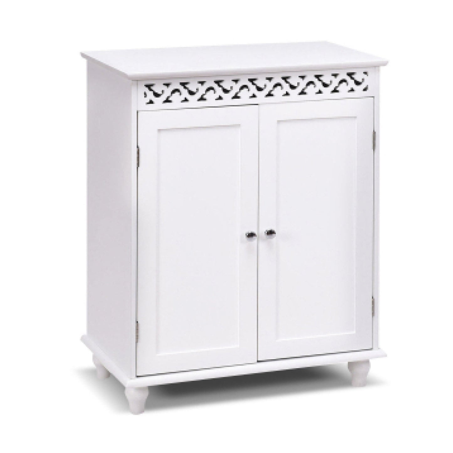 White Wooden 2-Door Storage Cabinet Cupboard, White Floor Cabinets White at Gallery Canada