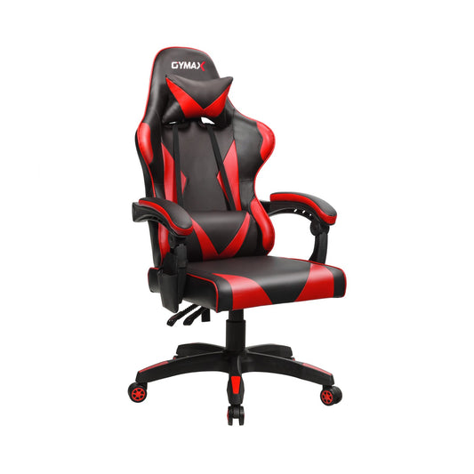 Gaming Chair Reclining Swivel with Massage Lumbar Support, Red - Gallery Canada