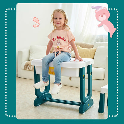 5-in-1 Kids Activity Table Set, White Kids Table & Chair Sets at Gallery Canada