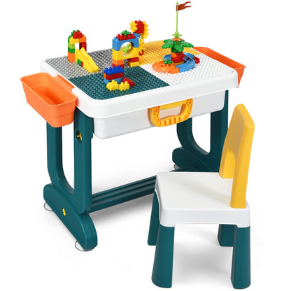 5-in-1 Kids Activity Table Set, White Kids Table & Chair Sets at Gallery Canada