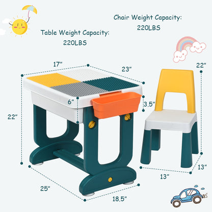 5-in-1 Kids Activity Table Set, White Kids Table & Chair Sets at Gallery Canada