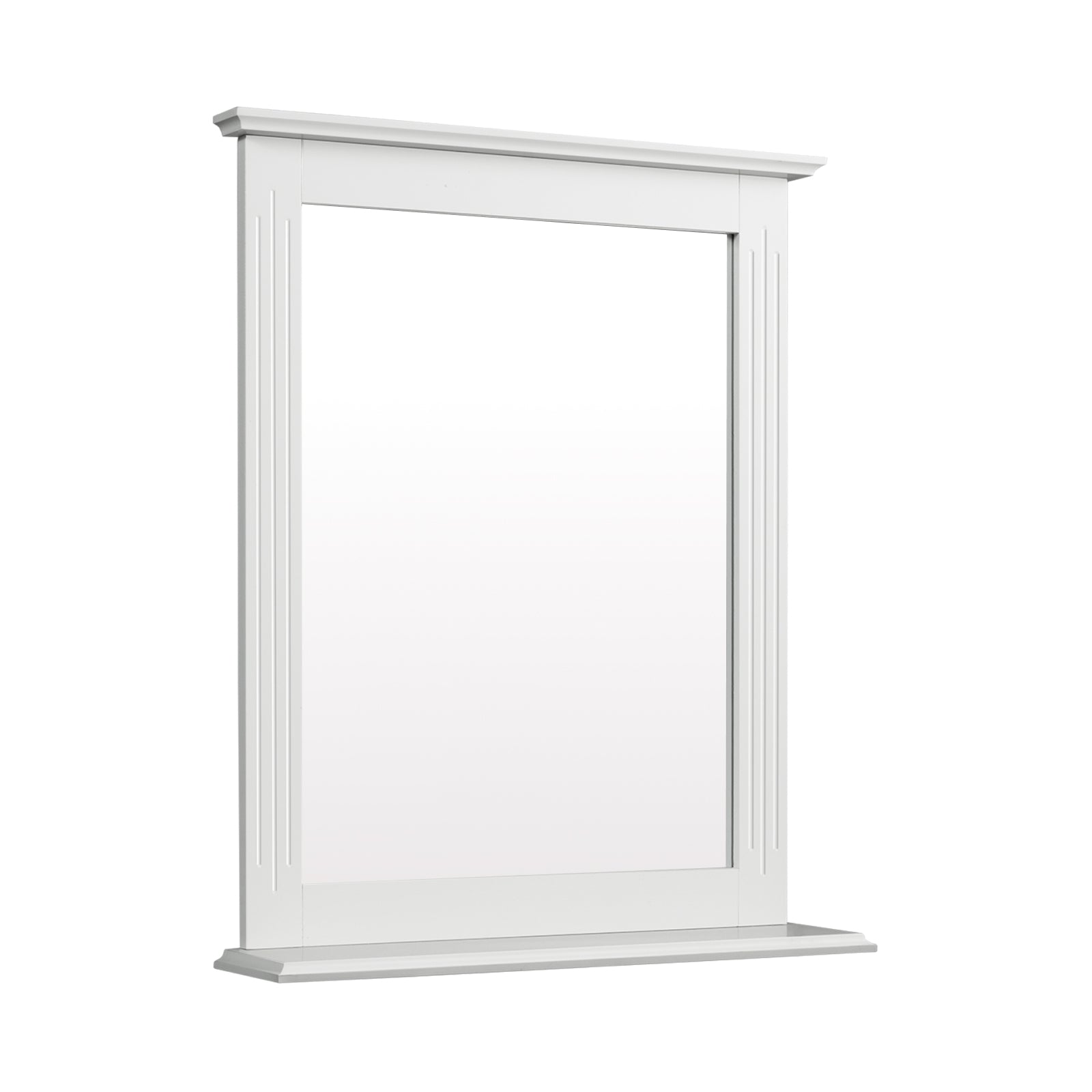 Wall Mounted Vanity Mirror With Shelf, White Wall Mirrors White at Gallery Canada