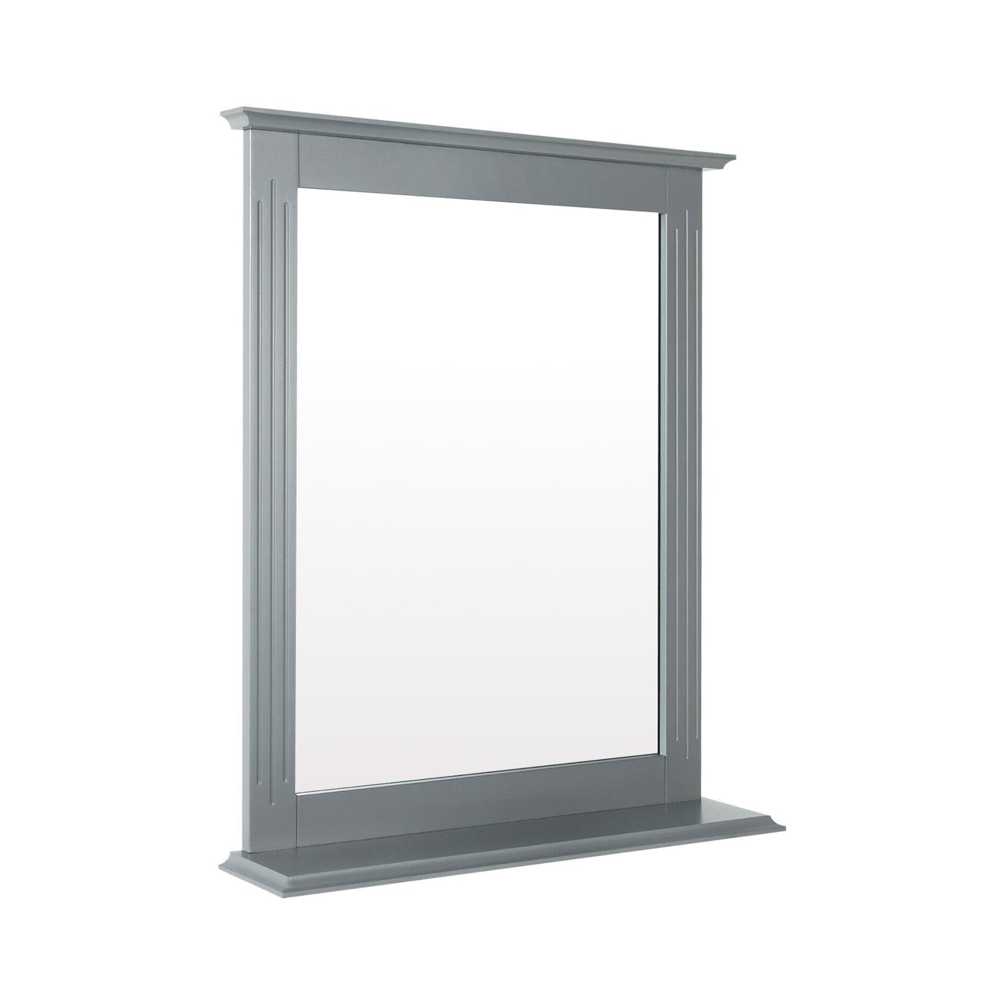 Wall Mounted Vanity Mirror With Shelf, Gray Wall Mirrors at Gallery Canada