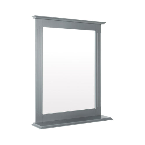 Wall Mounted Vanity Mirror With Shelf, Gray