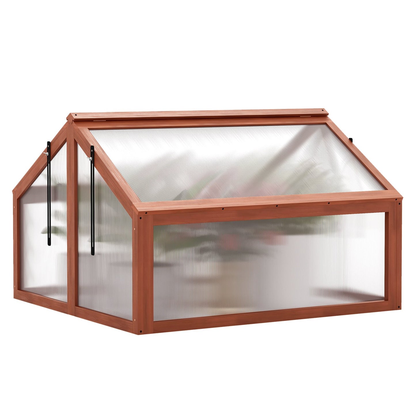Double Box Garden Wooden Greenhouse, Brown at Gallery Canada