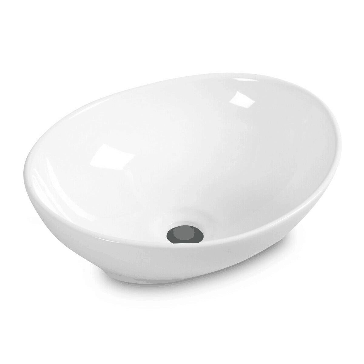 Oval Bathroom Basin Ceramic Vessel Sink, White Bathroom Sinks White at Gallery Canada