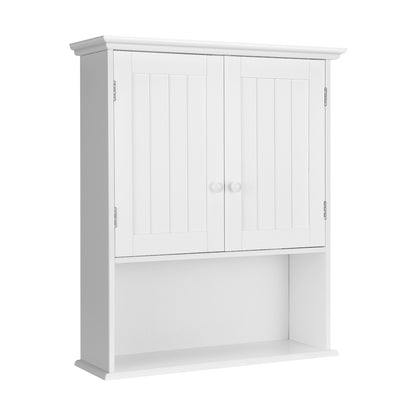 2-Door Wall Mount Bathroom Storage Cabinet, White