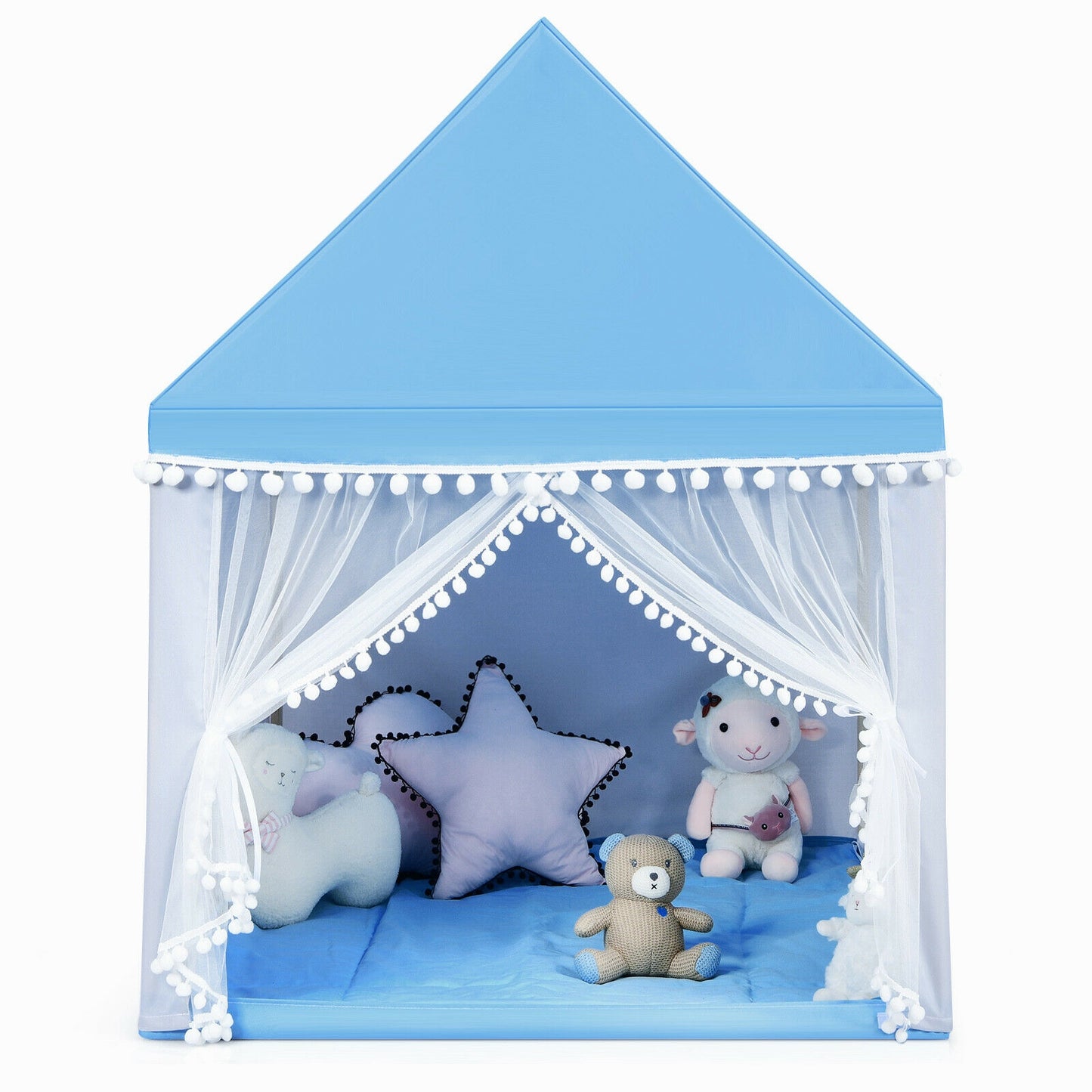 Kids Play Tent Large Playhouse Children Play Castle Fairy Tent Gift with Mat, Blue Play Tents & Playhouse at Gallery Canada