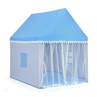 Kids Play Tent, Large, With Mat, Playhouse Castle, Blue Play Tents & Playhouse Blue at Gallery Canada
