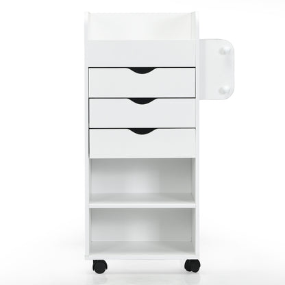 Wooden Rolling Craft Storage Cart, White File Cabinets at Gallery Canada