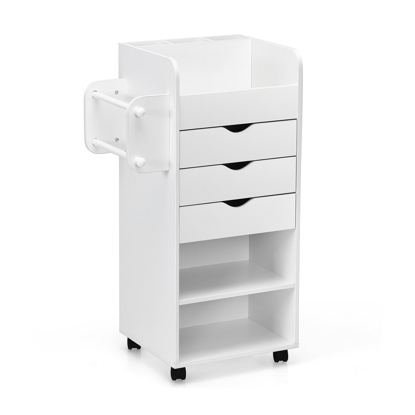 Wooden Rolling Craft Storage Cart, White File Cabinets at Gallery Canada