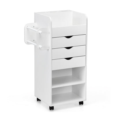 Wooden Rolling Craft Storage Cart, White File Cabinets at Gallery Canada