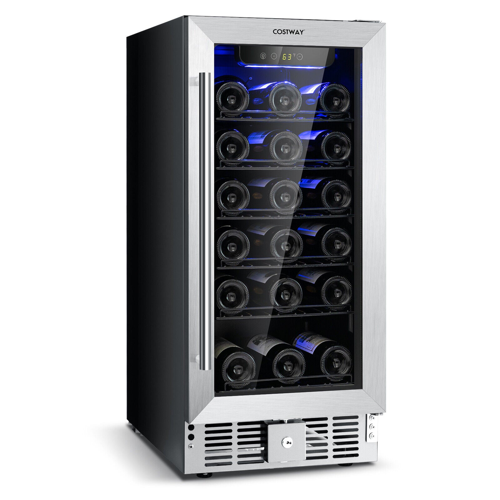 15 Inch 30-Bottle Wine Cooler with Temperature Memory, Black Wine & Beverage Coolers at Gallery Canada