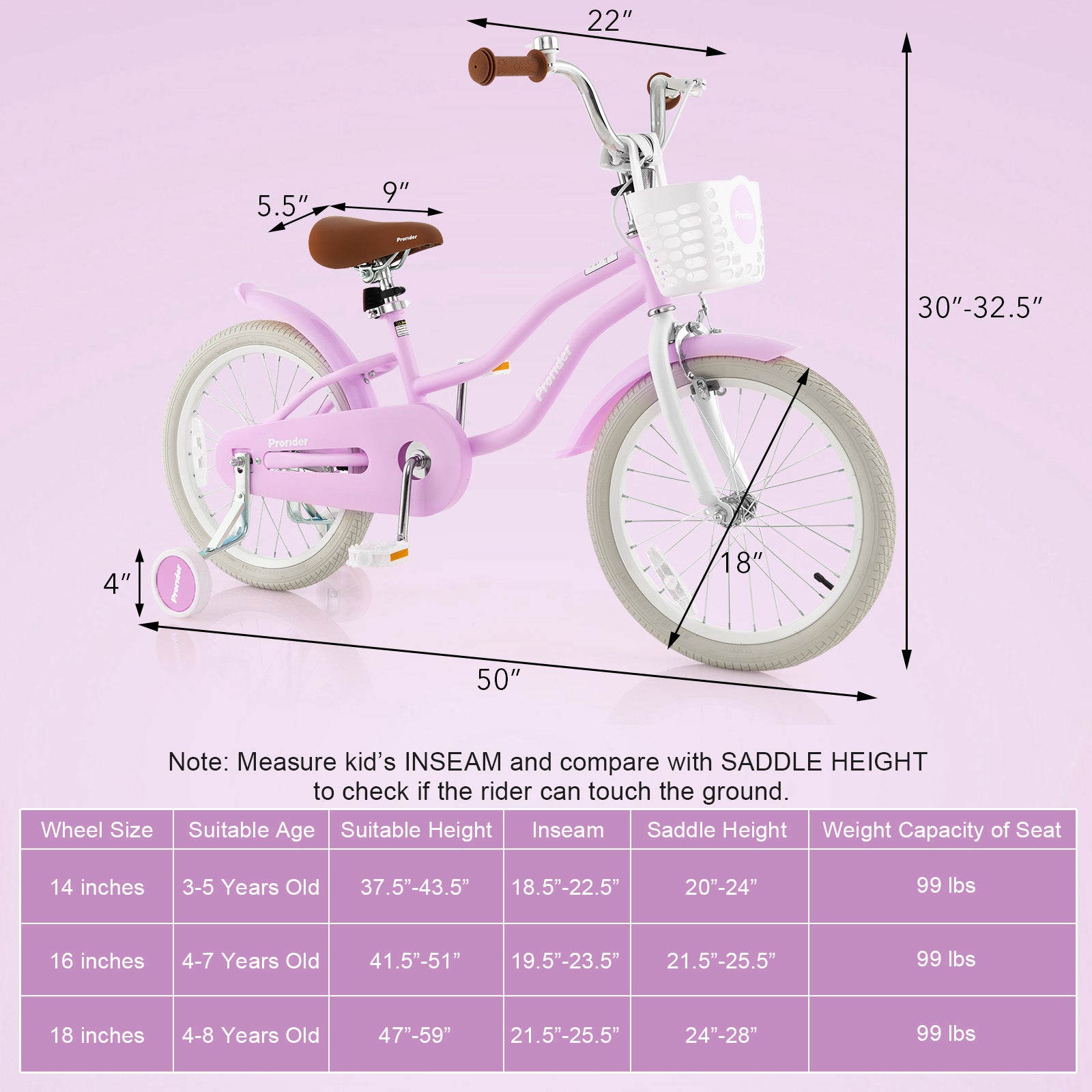 Children Bicycle with Front Handbrake and Rear Coaster Brake, Purple Kids Bike at Gallery Canada