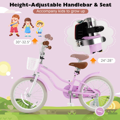 Children Bicycle with Front Handbrake and Rear Coaster Brake, Purple Kids Bike at Gallery Canada