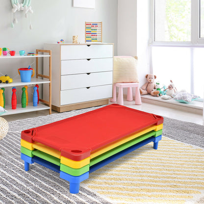 Pack of 4 Colorful Kids Stackable Naptime Cot, Multicolor Toddler Beds at Gallery Canada