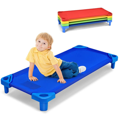 Pack of 4 Colorful Kids Stackable Naptime Cot, Multicolor at Gallery Canada