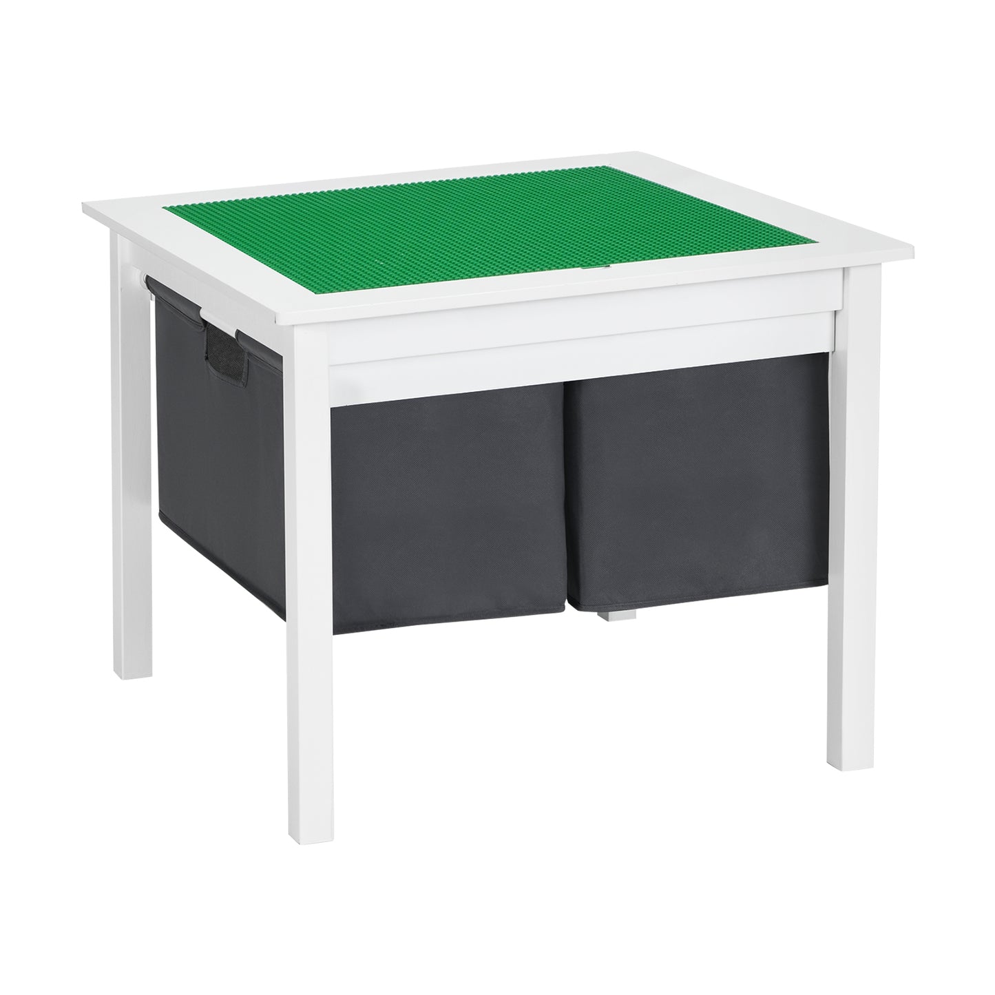 2-in-1 Kids Double-sided Activity Building Block Table with Drawers, White Kids Table & Chair Sets at Gallery Canada