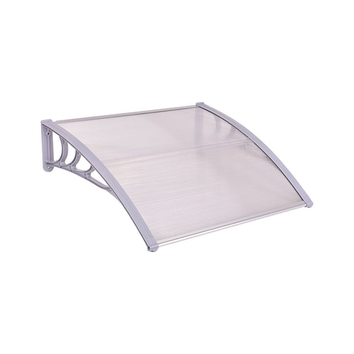 40 x 40 Inch Polycarbonate Outdoor Front Door Window Awning Canopy, Gray