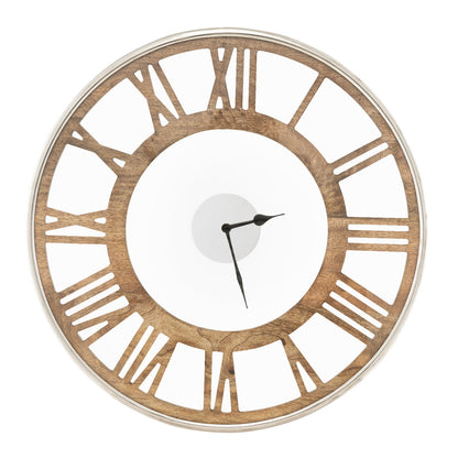 16 / 20 Inch Silent Wall Clock with Classic Frame and Classic Roman Number-16 Inch, Natural Decorative Accessories at Gallery Canada