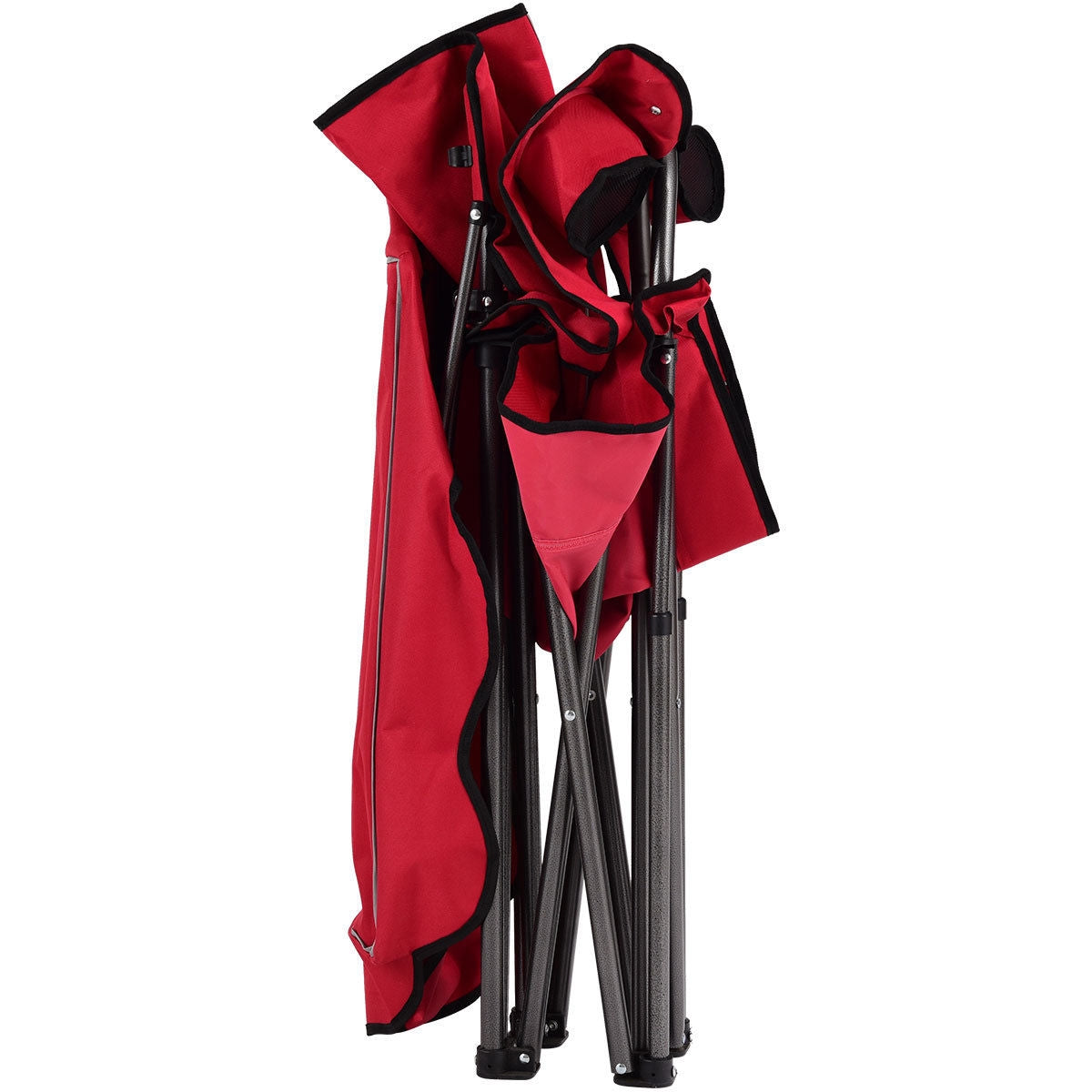 Portable Folding Beach Canopy Chair with Cup Holders, Red Camping Furniture at Gallery Canada